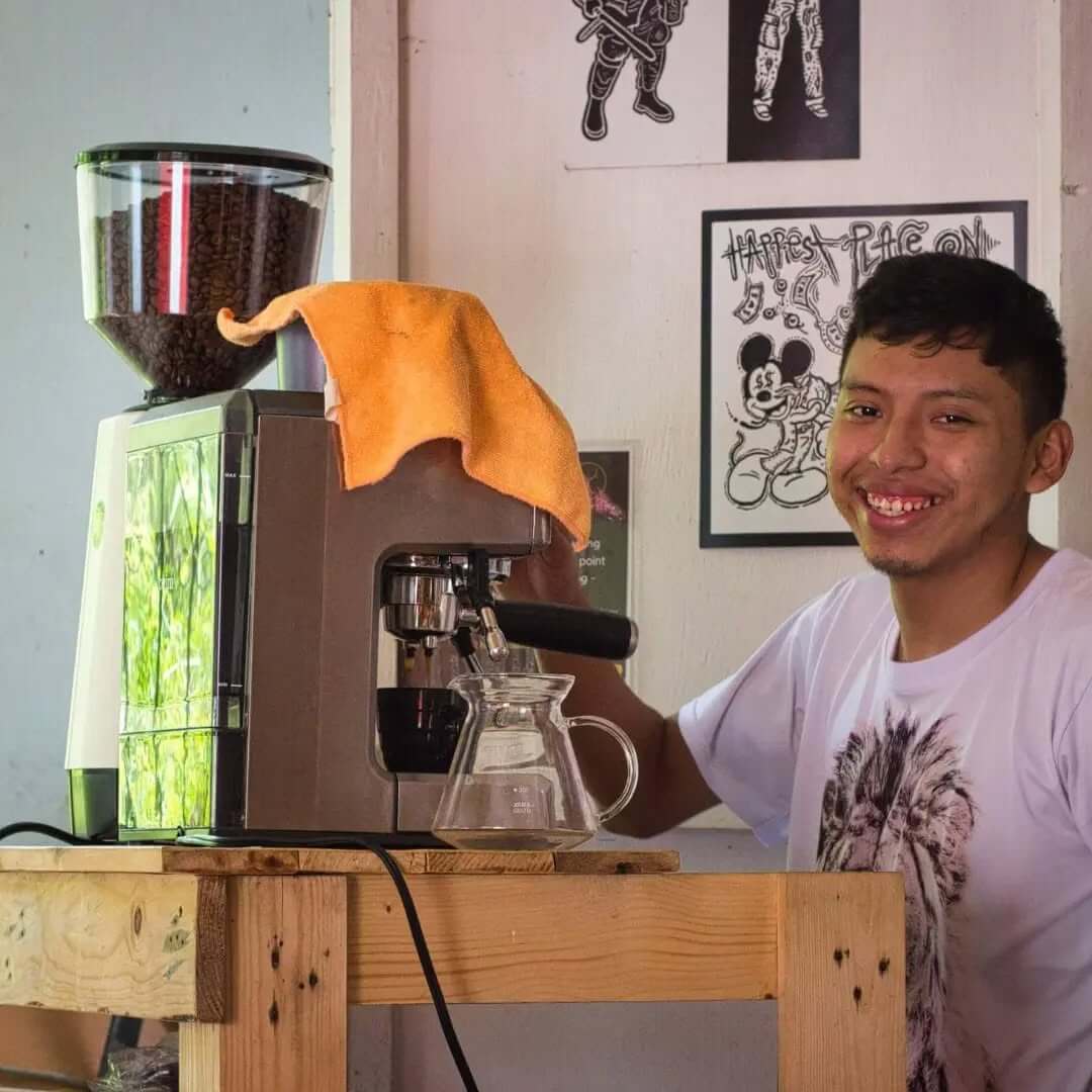 Selvin at Arati Café